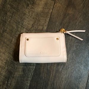 Chloe mini wristlet light pink